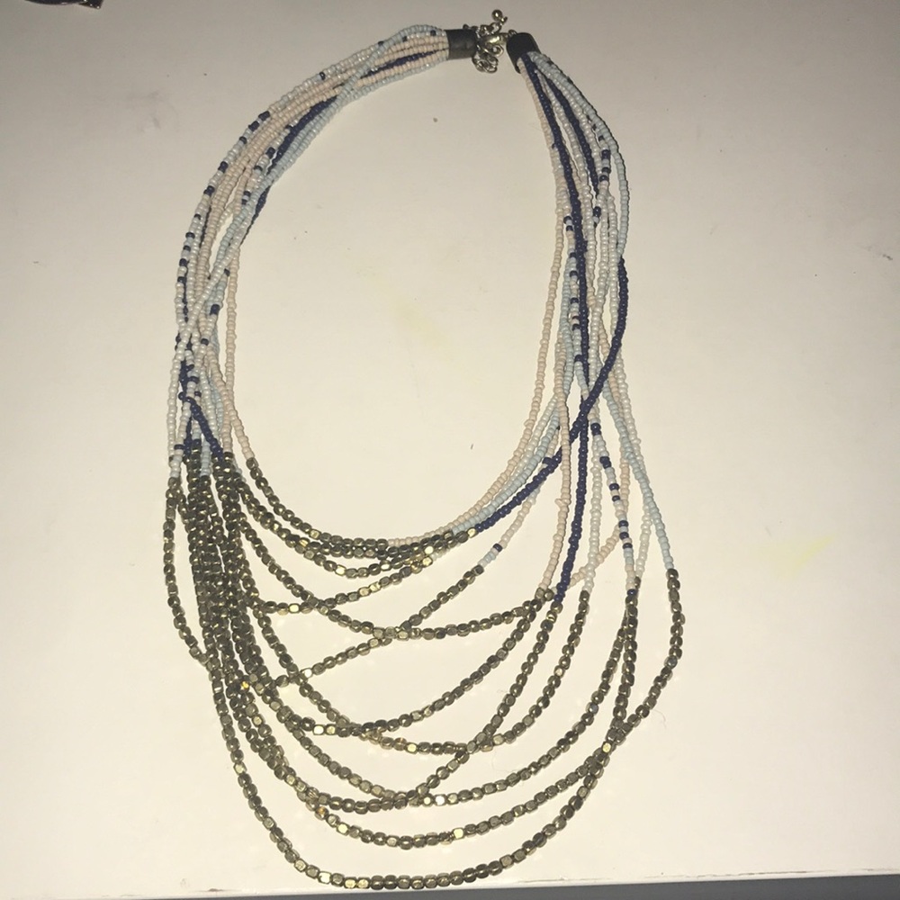 Layered beaded multicolored necklace